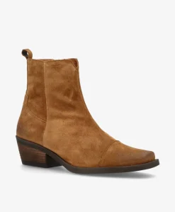 Dame Shoedesign Copenhagen CALAMITY - Ruskindsstøvle Western - Lys Brun