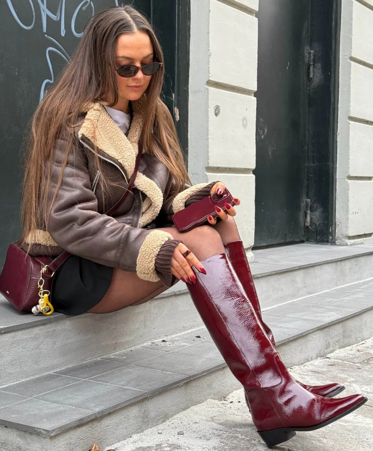 Dame phenumb copenhagen CONFIDENCE P - Bordeaux lak - Lang støvle