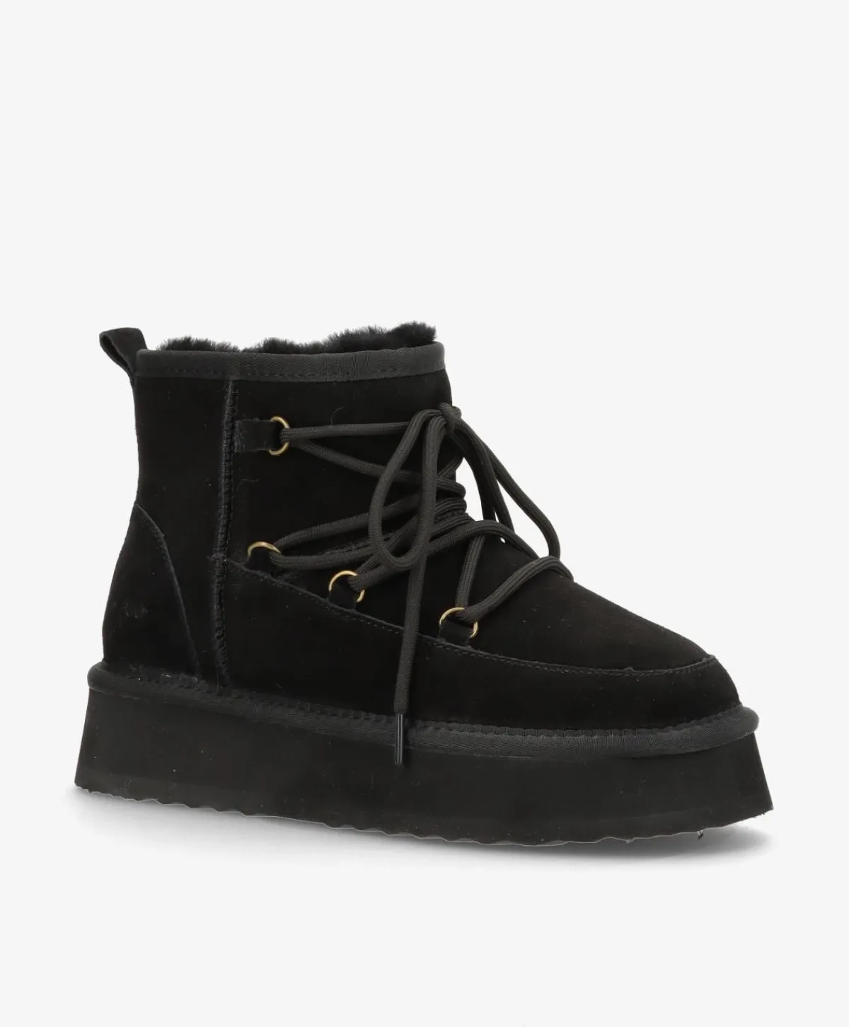 Dame phenumb copenhagen DUMBLE XL LACE - Dame Bamsestøvle med snøre - ruskind