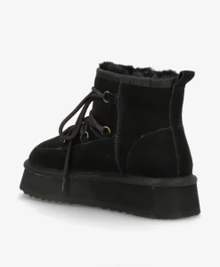 Dame phenumb copenhagen DUMBLE XL LACE - Dame Bamsestøvle med snøre - ruskind