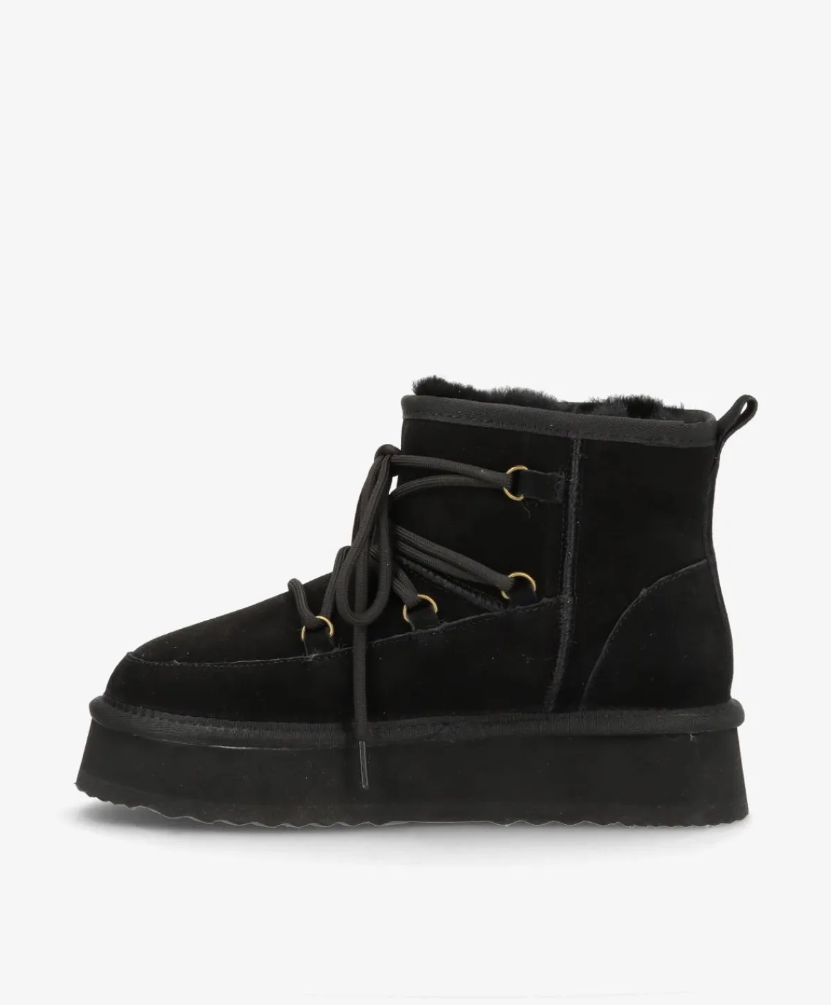 Dame phenumb copenhagen DUMBLE XL LACE - Dame Bamsestøvle med snøre - ruskind