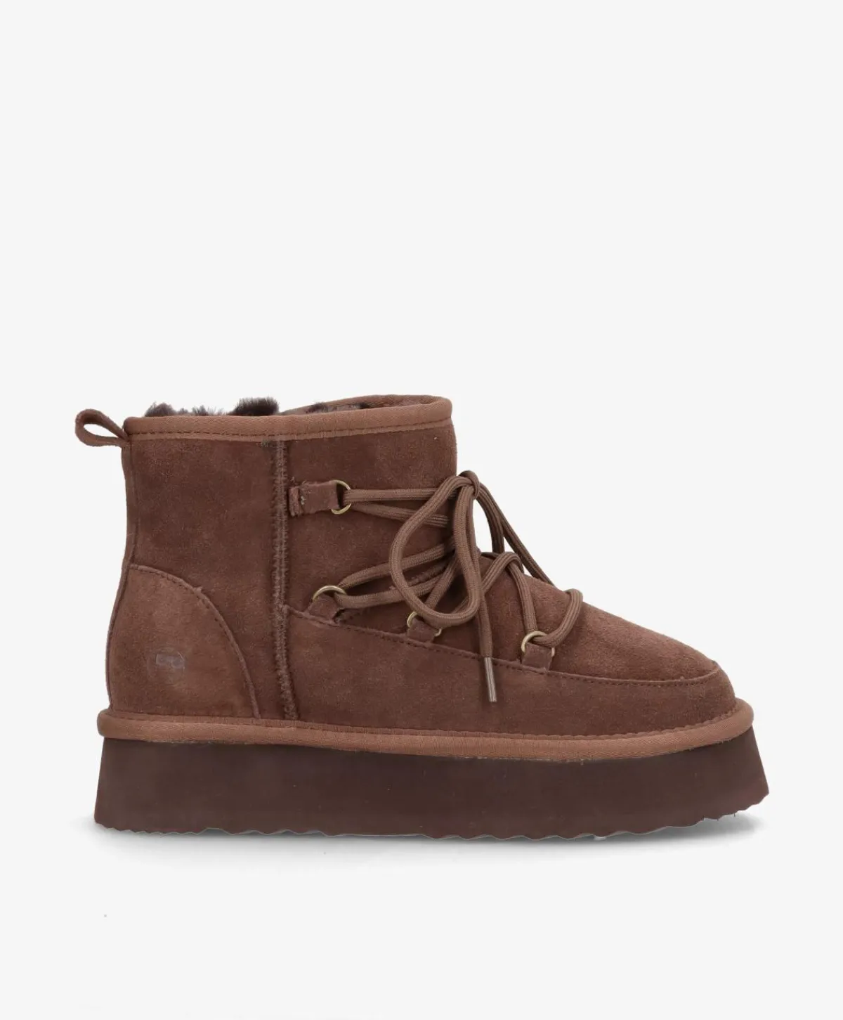 Dame phenumb copenhagen DUMBLE XL LACE - Dame Bamsestøvle med snøre - ruskind