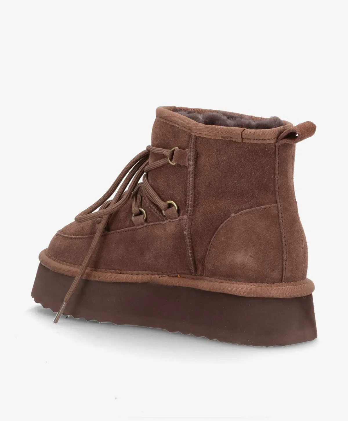 Dame phenumb copenhagen DUMBLE XL LACE - Dame Bamsestøvle med snøre - ruskind