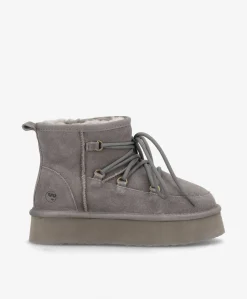 Dame phenumb copenhagen DUMBLE XL LACE - Dame Bamsestøvle med snøre - ruskind