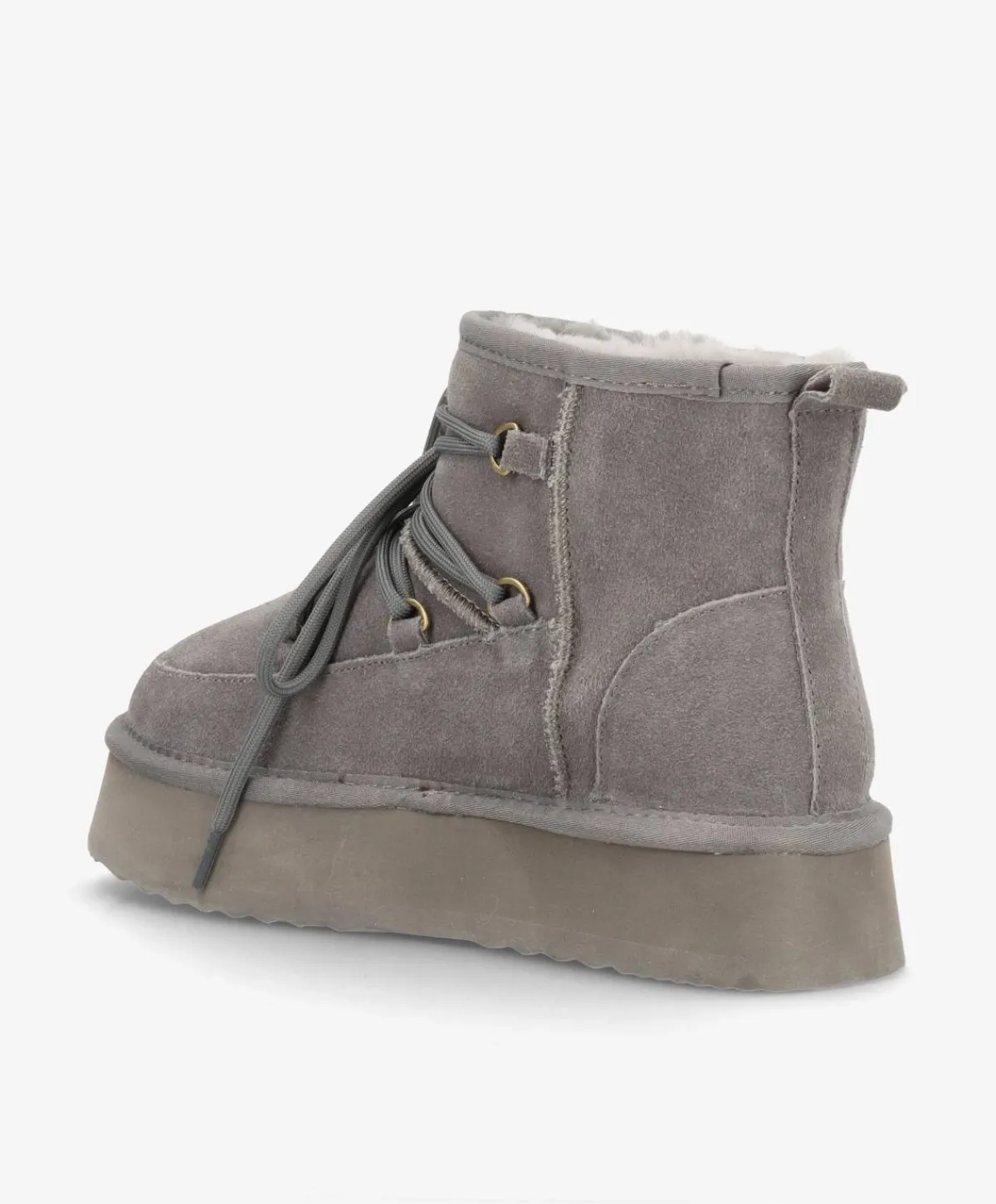 Dame phenumb copenhagen DUMBLE XL LACE - Dame Bamsestøvle med snøre - ruskind