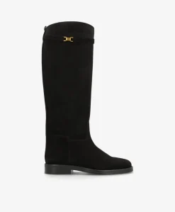 Dame phenumb copenhagen EQUESTRA LONG S - Sort ruskind - Lang støvle Dame