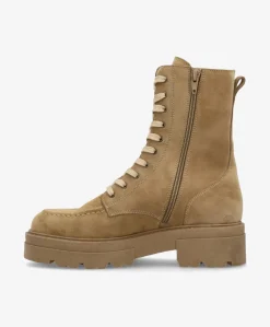 Dame Shoedesign Copenhagen HADLEY S - Beige ruskind - Snørestøvle dame