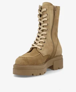 Dame Shoedesign Copenhagen HADLEY S - Beige ruskind - Snørestøvle dame