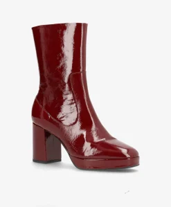Dame phenumb copenhagen KINDLE P - Bordeaux læder lak - Dame støvle med høj hæl