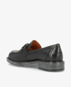 Dame Shoedesign Copenhagen LENNON Sort - Loafers - læder