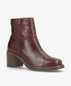 Dame Shoedesign Copenhagen MARY Mørkebrun - Ankel støvle med hæl - læder