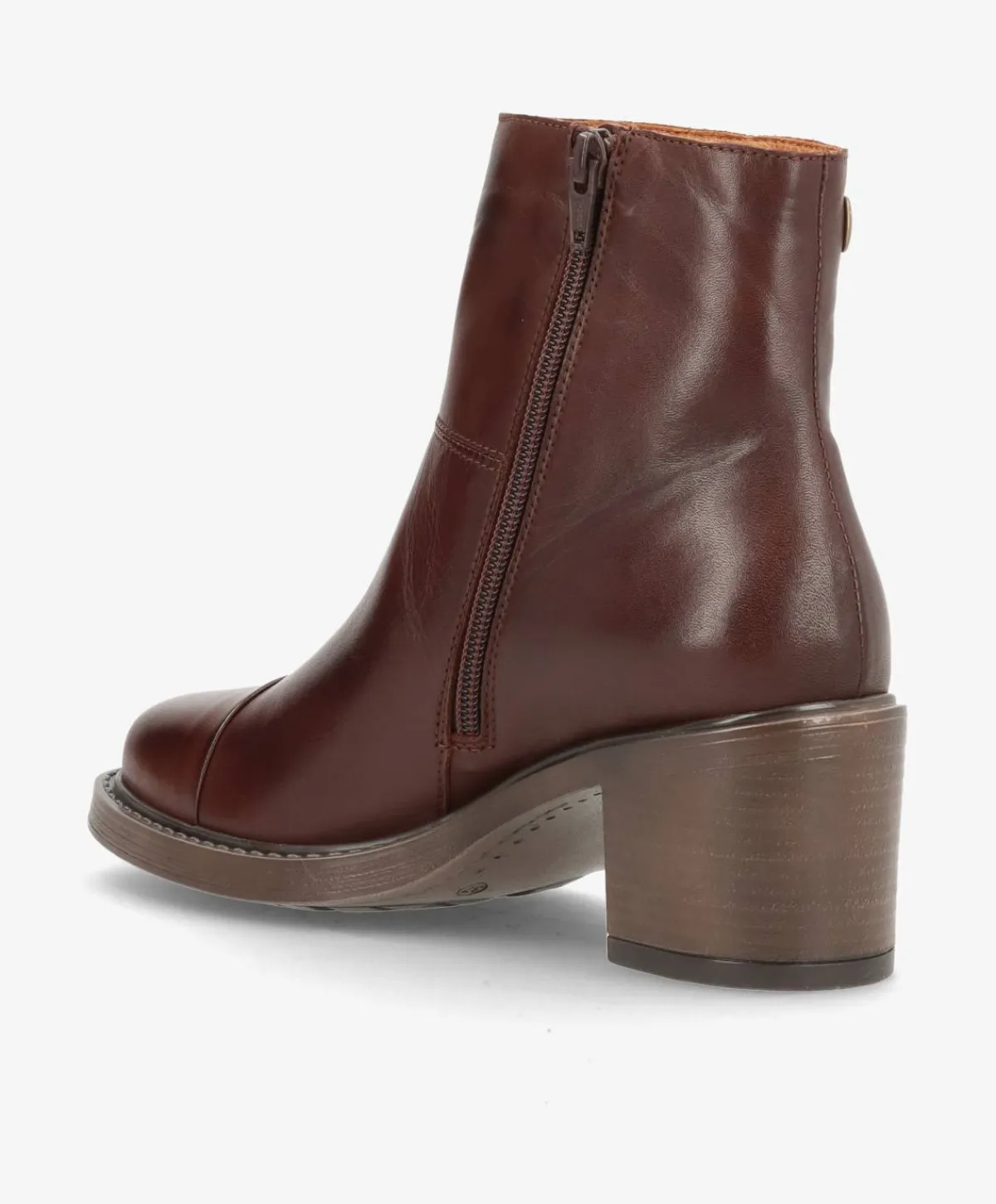 Dame Shoedesign Copenhagen MARY Mørkebrun - Ankel støvle med hæl - læder