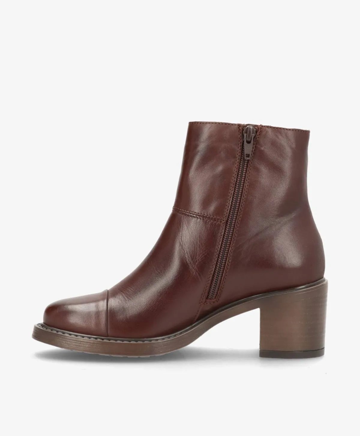 Dame Shoedesign Copenhagen MARY Mørkebrun - Ankel støvle med hæl - læder