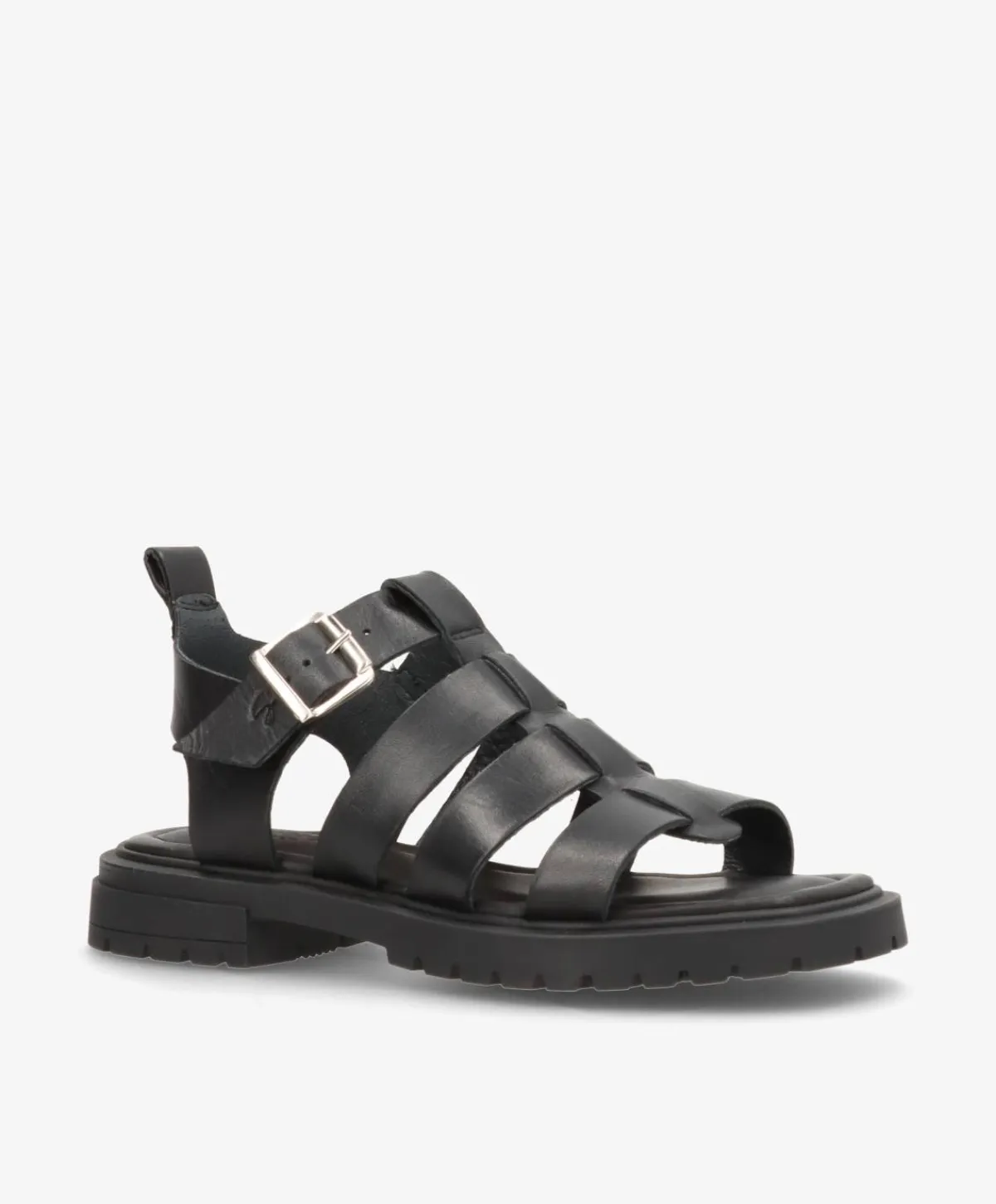 Dame Shoedesign Copenhagen MAYA - Sort læder - Sandaler med lav hæl Dame