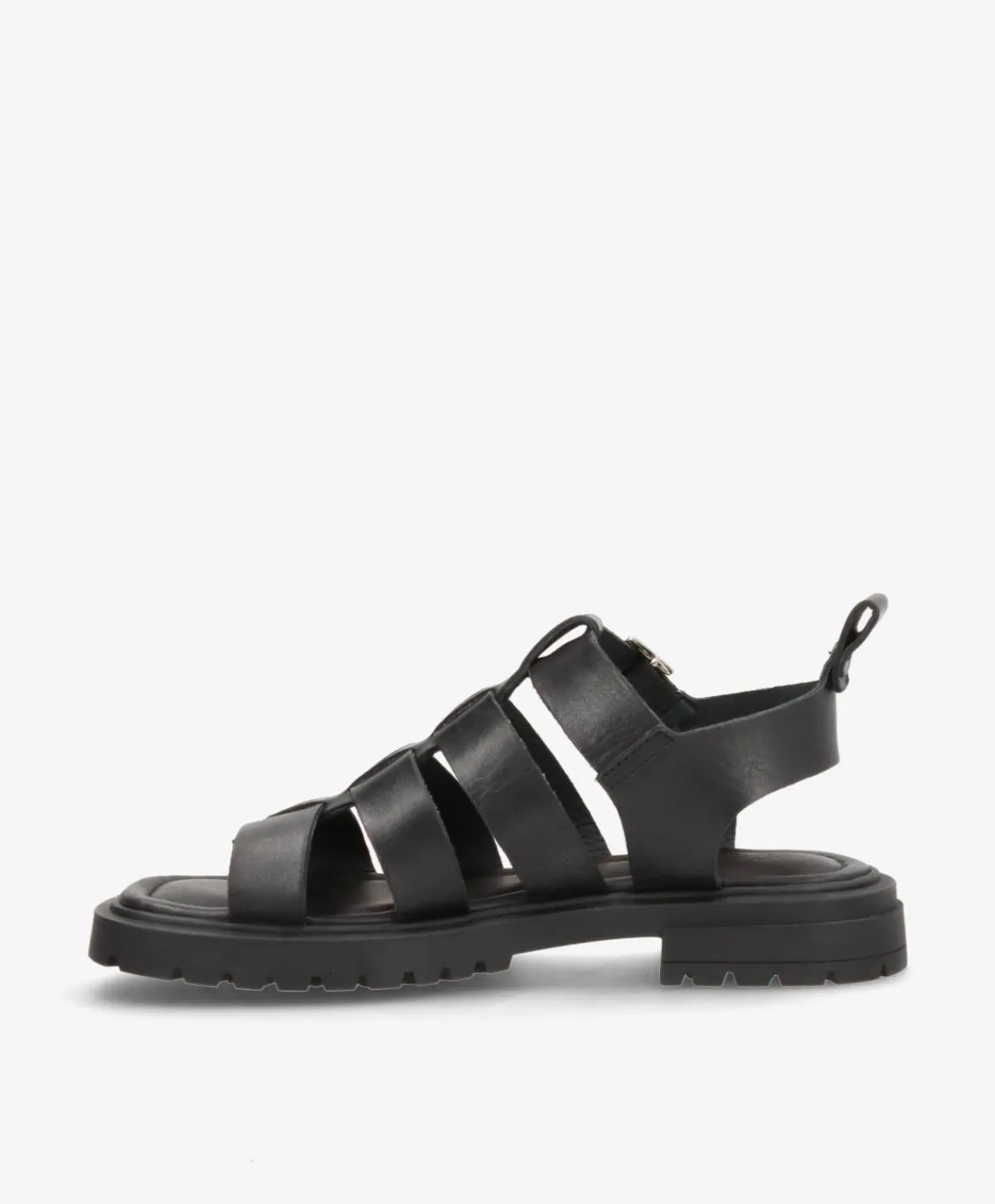 Dame Shoedesign Copenhagen MAYA - Sort læder - Sandaler med lav hæl Dame