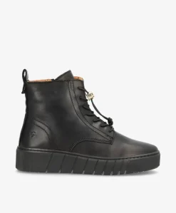 Dame Shoedesign Copenhagen MOOVED LACE BLK - læder - Snørestøvler Dame