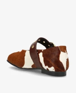 Dame phenumb copenhagen MORE Ha - pony hair læder - Ballerina med rem Dame