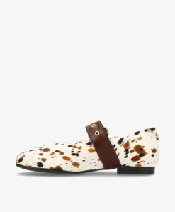 Dame phenumb copenhagen MORE Ha - pony hair læder - Ballerina med rem Dame