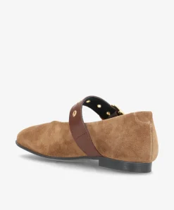 Dame phenumb copenhagen MORE S - ruskind - Ballerina med rem Dame