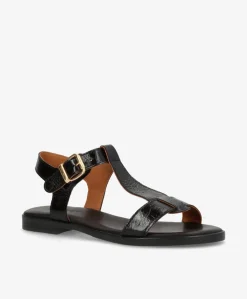 Dame Shoedesign Copenhagen NORA P - lak læder - Flade sandaler