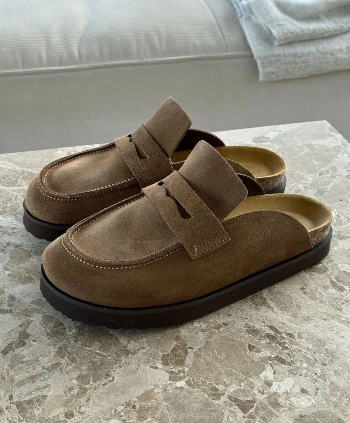 Dame phenumb copenhagen OCTAVIA - Taupe ruskind - Mules Dame