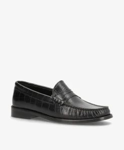 Dame phenumb copenhagen REGENT C - Dame loafer - Sort læder croco