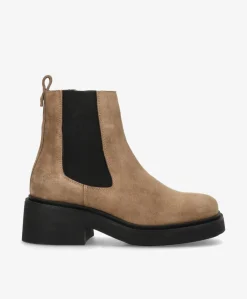 Dame Shoedesign Copenhagen SADDLE S - ruskind - Chelsea støvler Dame