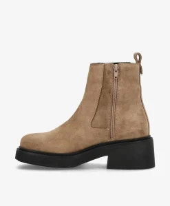 Dame Shoedesign Copenhagen SADDLE S - ruskind - Chelsea støvler Dame