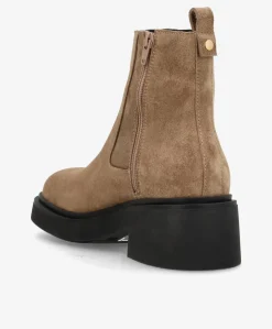 Dame Shoedesign Copenhagen SADDLE S - ruskind - Chelsea støvler Dame