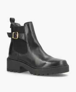 Dame Shoedesign Copenhagen SARAH - Sort læder - Chelsea støvler Dame