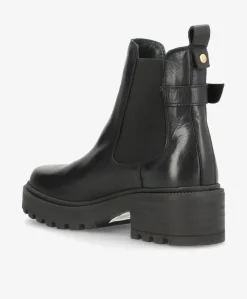 Dame Shoedesign Copenhagen SARAH - Sort læder - Chelsea støvler Dame