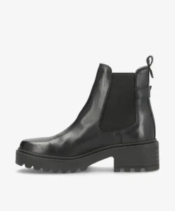 Dame Shoedesign Copenhagen SARAH - Sort læder - Chelsea støvler Dame