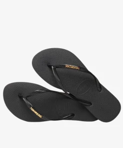 Dame Havaianas Slim logo metallic - Slip-on Dame -