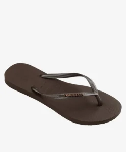 Dame Havaianas Slim logo metallic - Slip-on Dame -