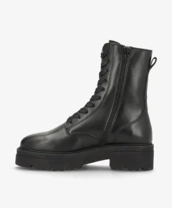 Dame Shoedesign Copenhagen VALERIA LACE - Sort læder - Snørestøvle Dame - 100% Uldfoer