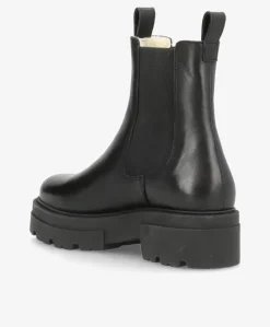 Dame Shoedesign Copenhagen VALERIA Warm - Sort læder - Chelsea støvle dame