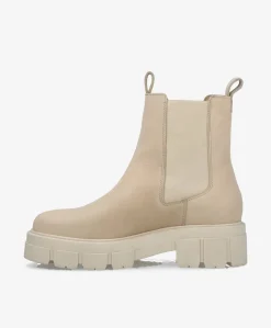 Dame Shoedesign Copenhagen VALLORA SEA N - Creme nubuck læder - Chelsea støvle Dame